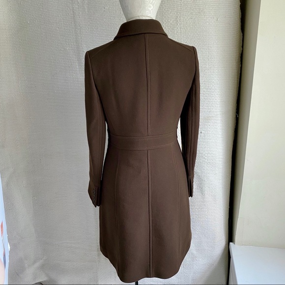 J.Crew 6 Wool Year Round Lady Coat 3/4 Midi Brown - Picture 4 of 9